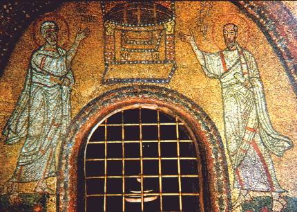 Mosaik fra Santa Prassedekirken i Rom, 9. årh. e.Kr.