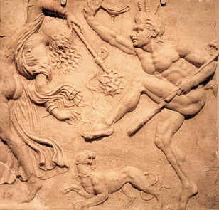 En satyr og en mænade, 3. årh. e.Kr., www.vroma.org
