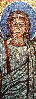 En engel
(mosaik fra Santa Prassede-kirken i Rom, 9. årh.)